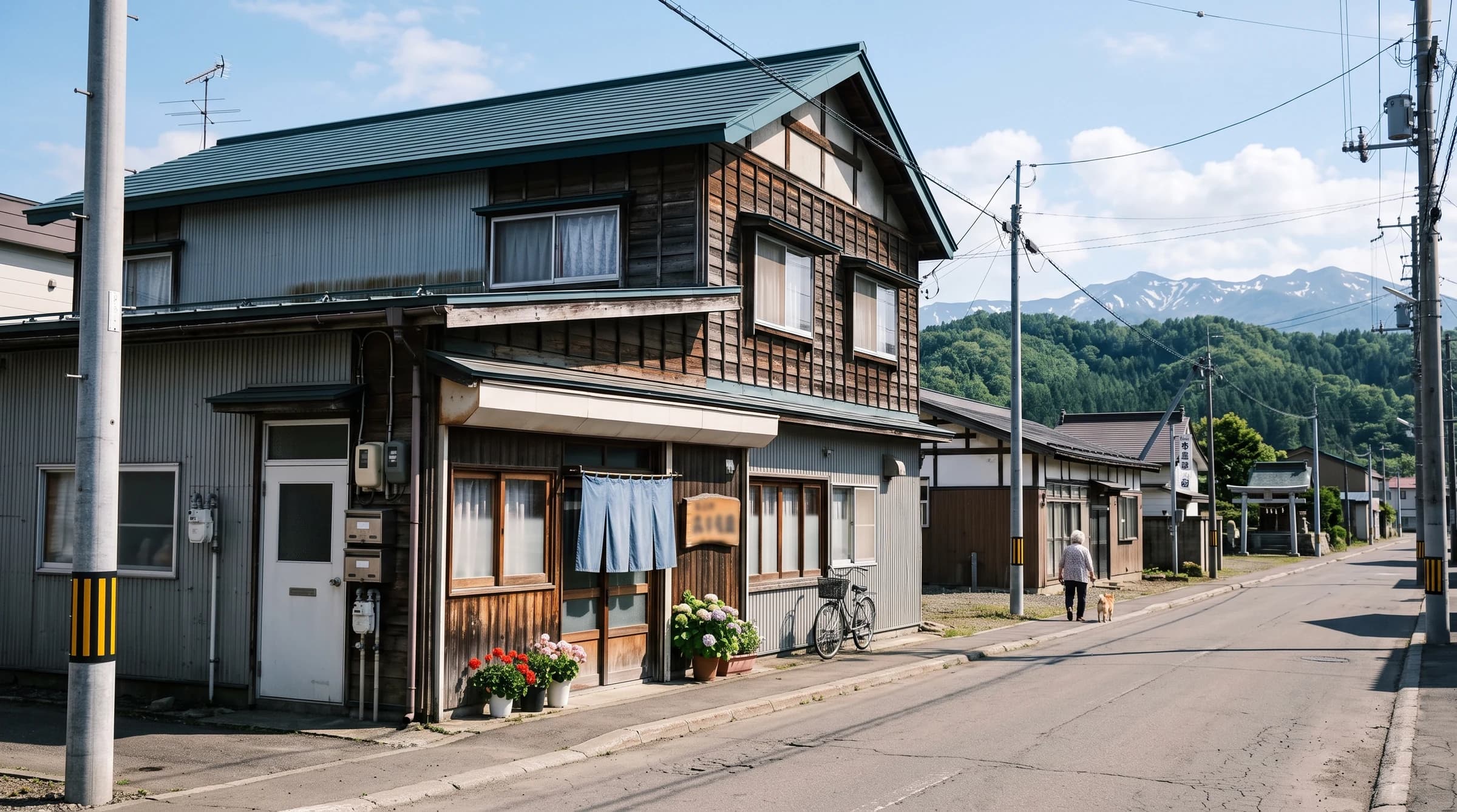 北海道の街並みにある店舗・テナントの建物